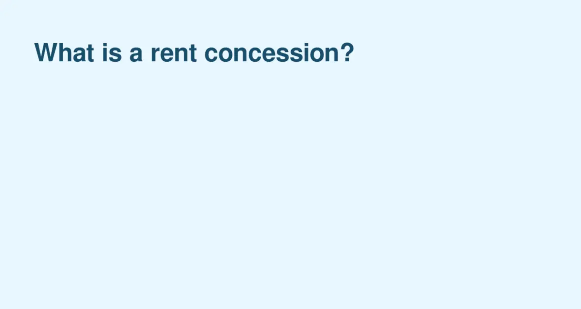 New Apartments | What is a rent concession?