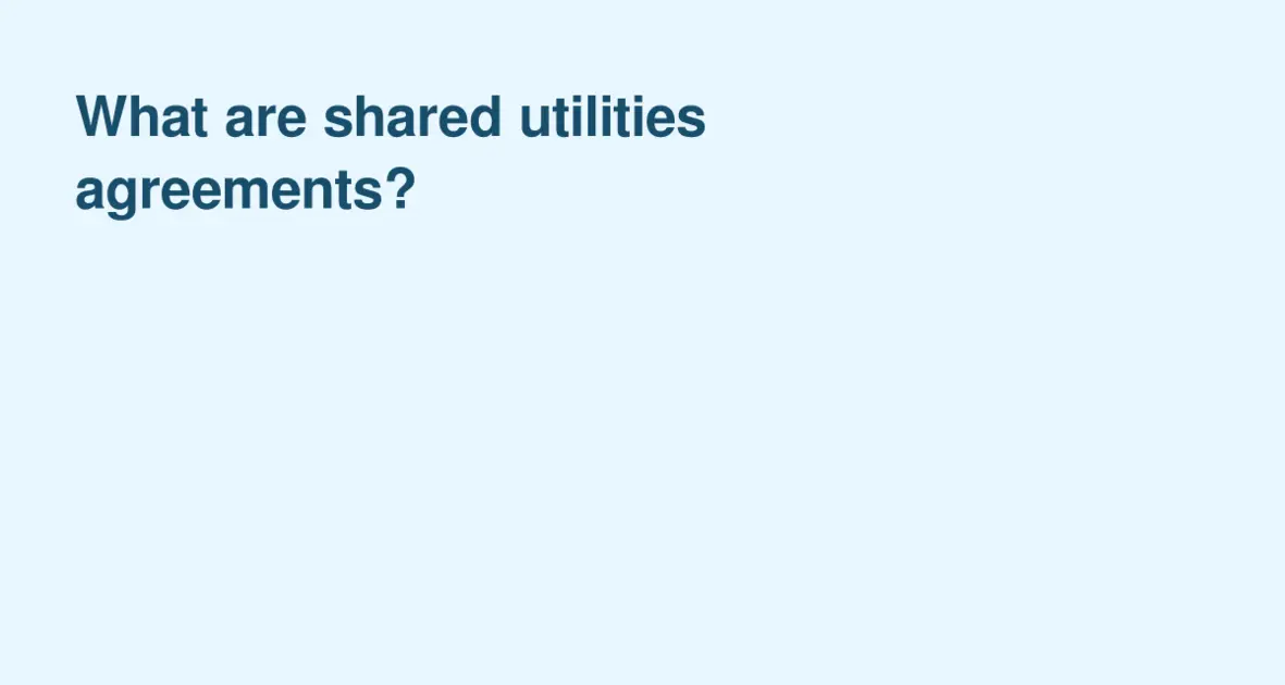 New Apartments | What are shared utilities agreements?