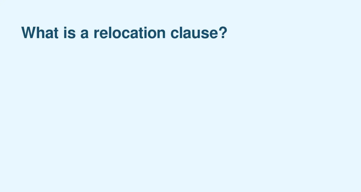 New Apartments | What is a relocation clause?
