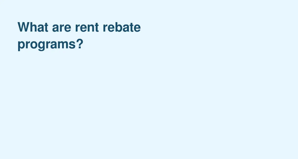 New Apartments | What are rent rebate programs?